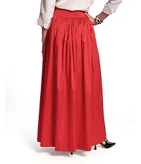 FRANCES VALENTINE Dupion High-Rise Full Length Skirt