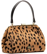 FRANCES VALENTINE Frances Cheetah Print Haircalf Top Handle Satchel Bag