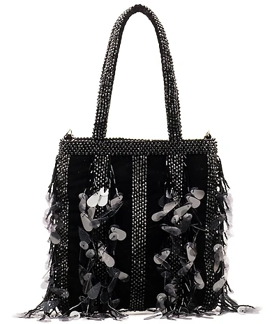 FRANCES VALENTINE Gatsby Sequin Velvet Party Mini Tote Bag