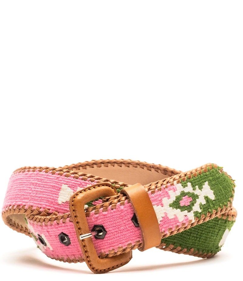 FRANCES VALENTINE Guatemalan Hand Woven Leather Belt