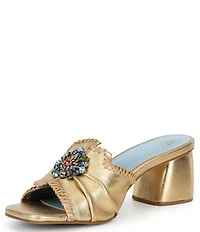 Frances Valentine Isa Leather Embellished Dress Mules