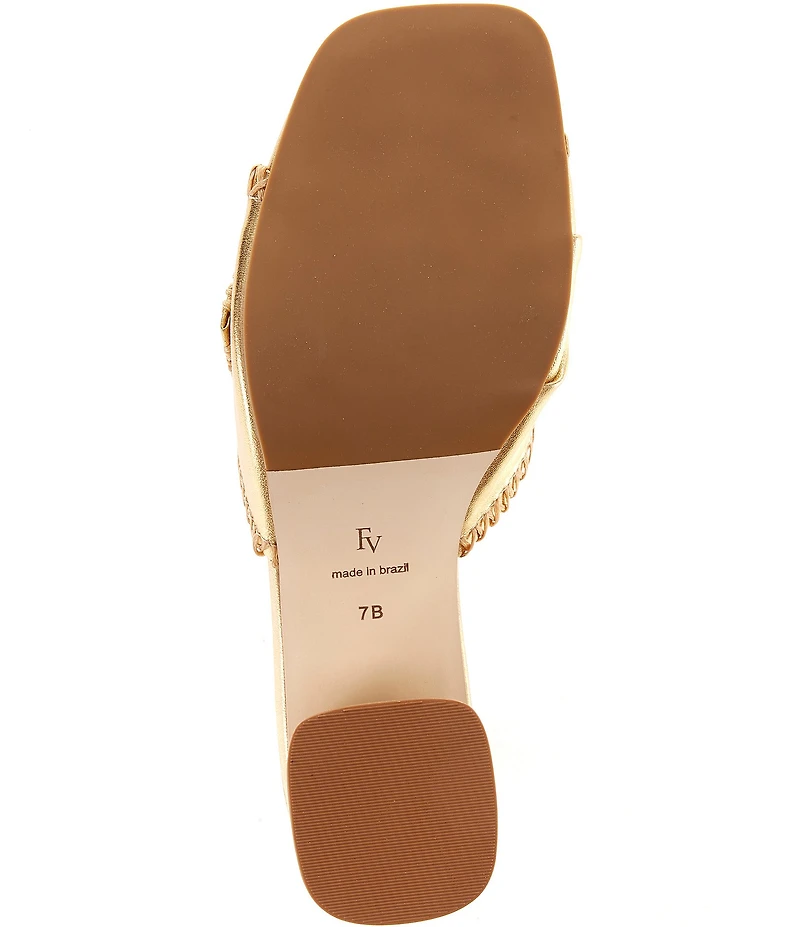 Frances Valentine Isa Leather Embellished Dress Mules