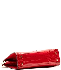 FRANCES VALENTINE Jackie Crocodile Frame Clutch Satchel Bag