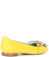 Frances Valentine Josephine Leather Jewel Ornamented Ballet Flats