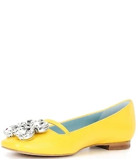 Frances Valentine Josephine Leather Jewel Ornamented Ballet Flats