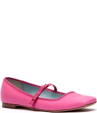FRANCES VALENTINE Jude Leather Bow Mary Jane Ballet Flats