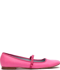 FRANCES VALENTINE Jude Leather Bow Mary Jane Ballet Flats