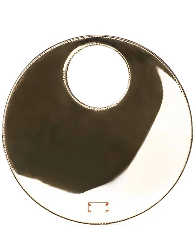 FRANCES VALENTINE Juno Crinkle Leather Round Clutch