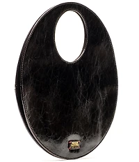 FRANCES VALENTINE Juno Crinkle Leather Round Clutch