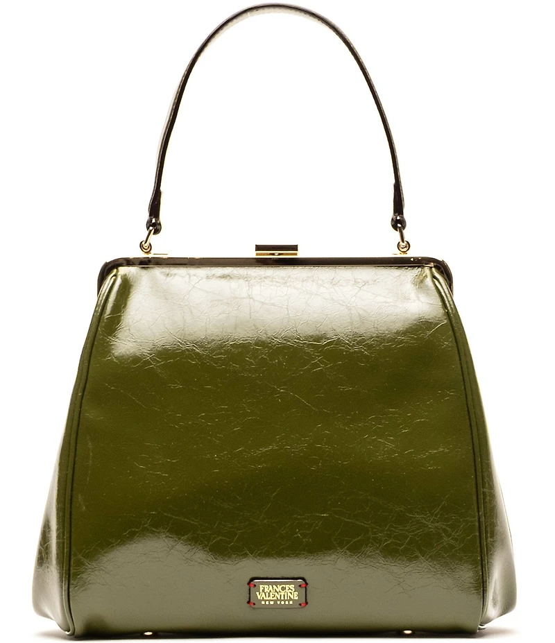 FRANCES VALENTINE Katherine Crinkled Leather Frame Bag
