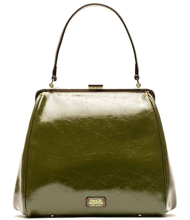 FRANCES VALENTINE Katherine Crinkled Leather Frame Bag