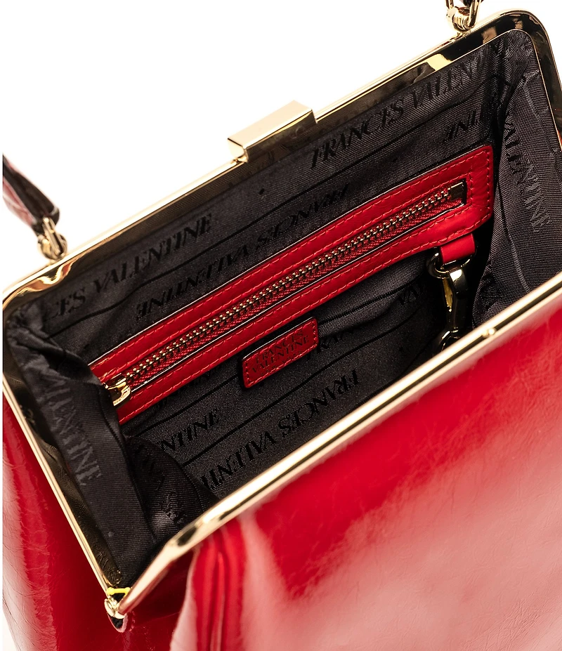 FRANCES VALENTINE Katherine Crinkled Leather Frame Bag