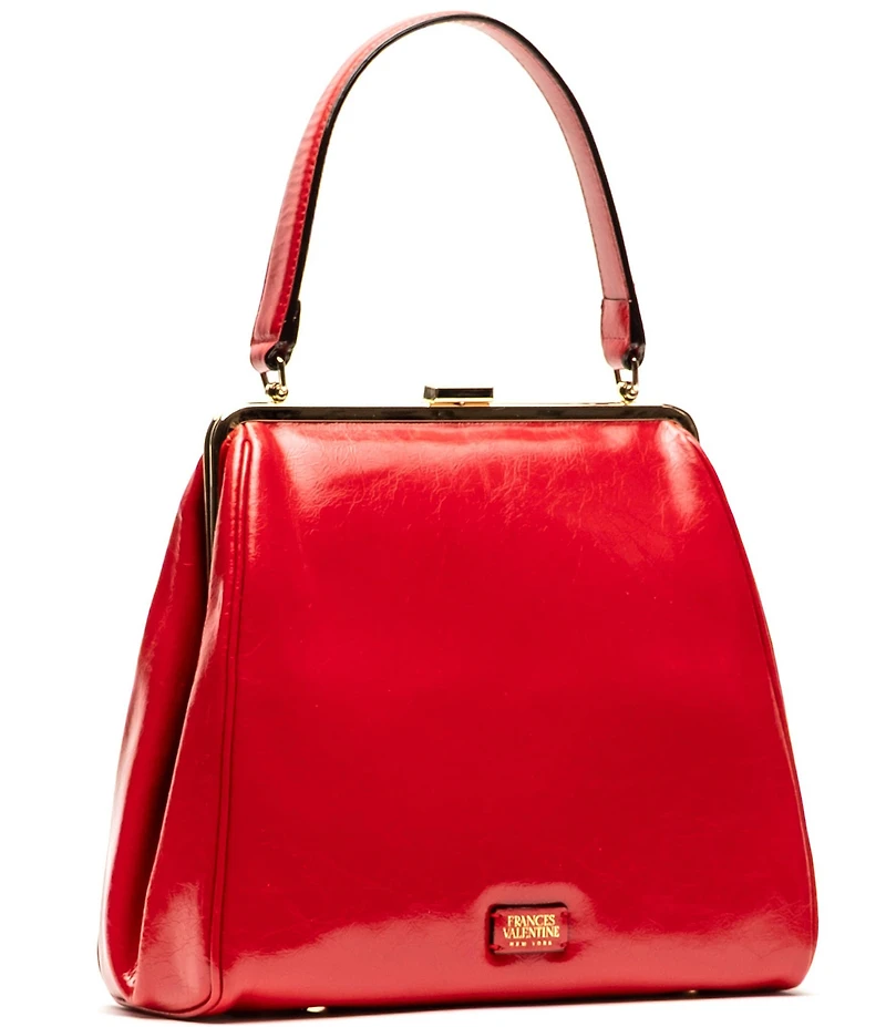FRANCES VALENTINE Katherine Crinkled Leather Frame Bag