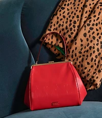 FRANCES VALENTINE Katherine Crinkled Leather Frame Bag