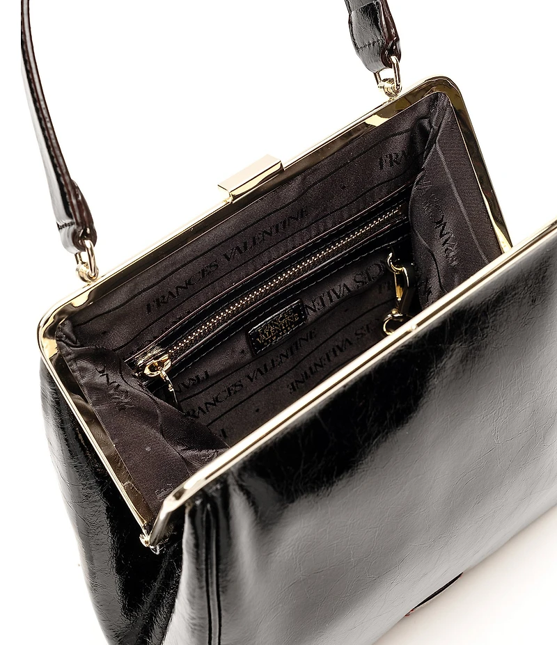 FRANCES VALENTINE Katherine Crinkled Leather Frame Bag