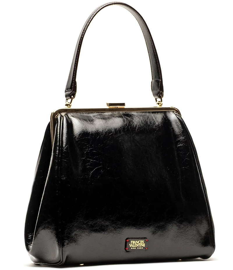 FRANCES VALENTINE Katherine Crinkled Leather Frame Bag