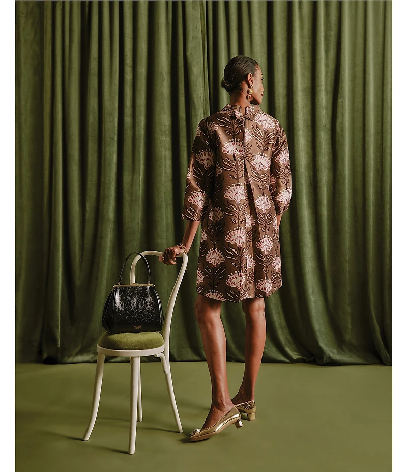FRANCES VALENTINE Katherine Crinkled Leather Frame Bag