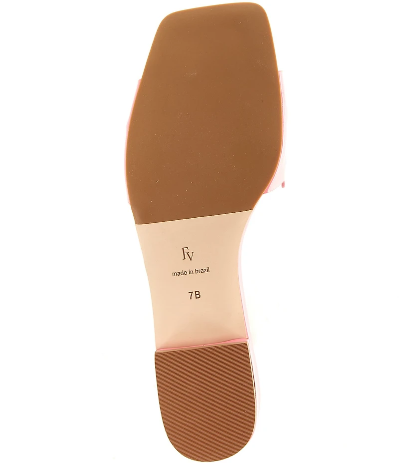 FRANCES VALENTINE Leather Heart Banded Flat Slide Sandals