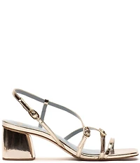 FRANCES VALENTINE Lexi Metallic Leather Strappy Dress Sandals