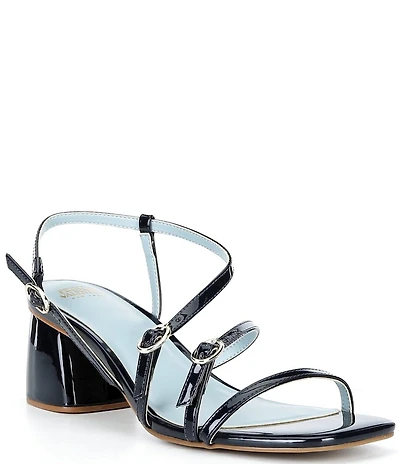 FRANCES VALENTINE Lexi Vegan Patent Leather Strappy Dress Sandals