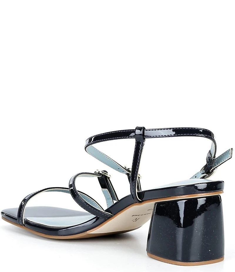 FRANCES VALENTINE Lexi Vegan Patent Leather Strappy Dress Sandals