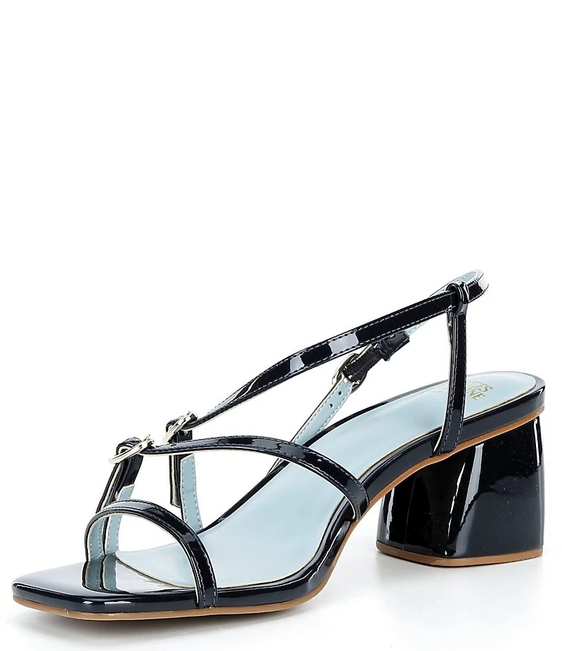 FRANCES VALENTINE Lexi Vegan Patent Leather Strappy Dress Sandals