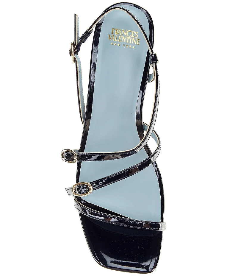 FRANCES VALENTINE Lexi Vegan Patent Leather Strappy Dress Sandals