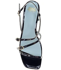 FRANCES VALENTINE Lexi Vegan Patent Leather Strappy Dress Sandals