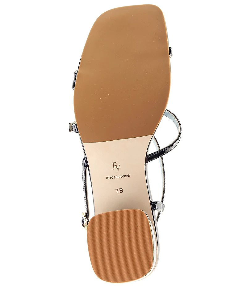 FRANCES VALENTINE Lexi Vegan Patent Leather Strappy Dress Sandals
