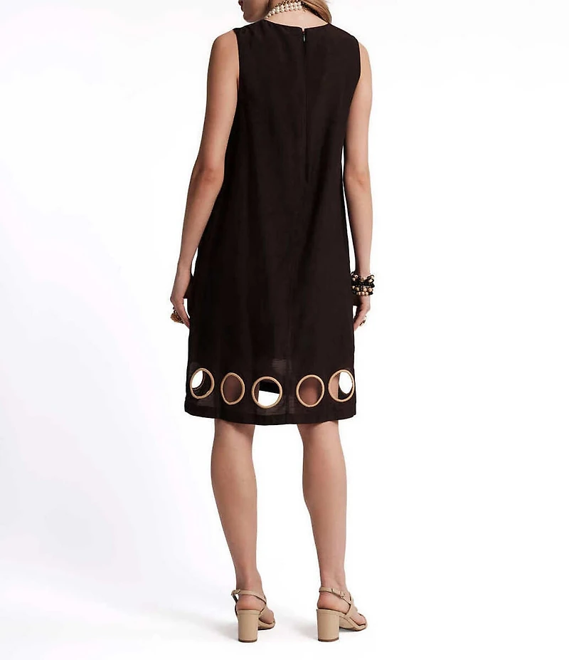 FRANCES VALENTINE Lilly Cut-Out Round Neck Sleeveless Dress