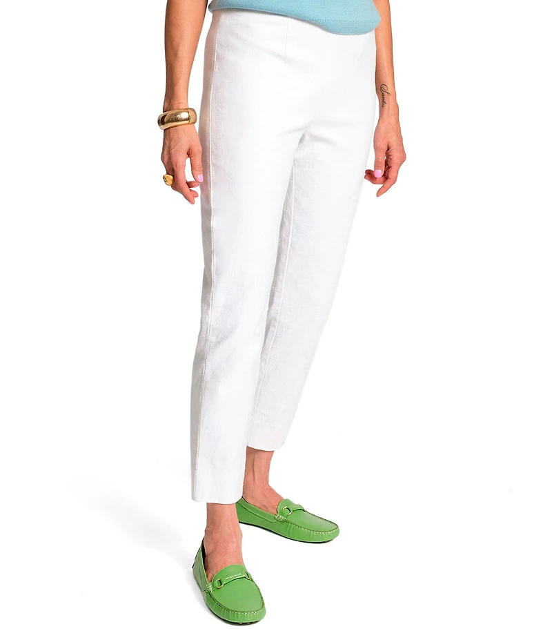 FRANCES VALENTINE Lucy Stretch Woven High Rise Slim Leg Trouser Pants