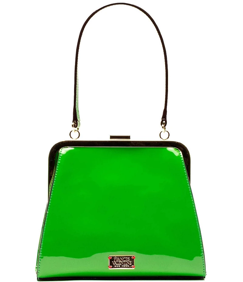 FRANCES VALENTINE Lulu Patent Frame Shoulder Bag