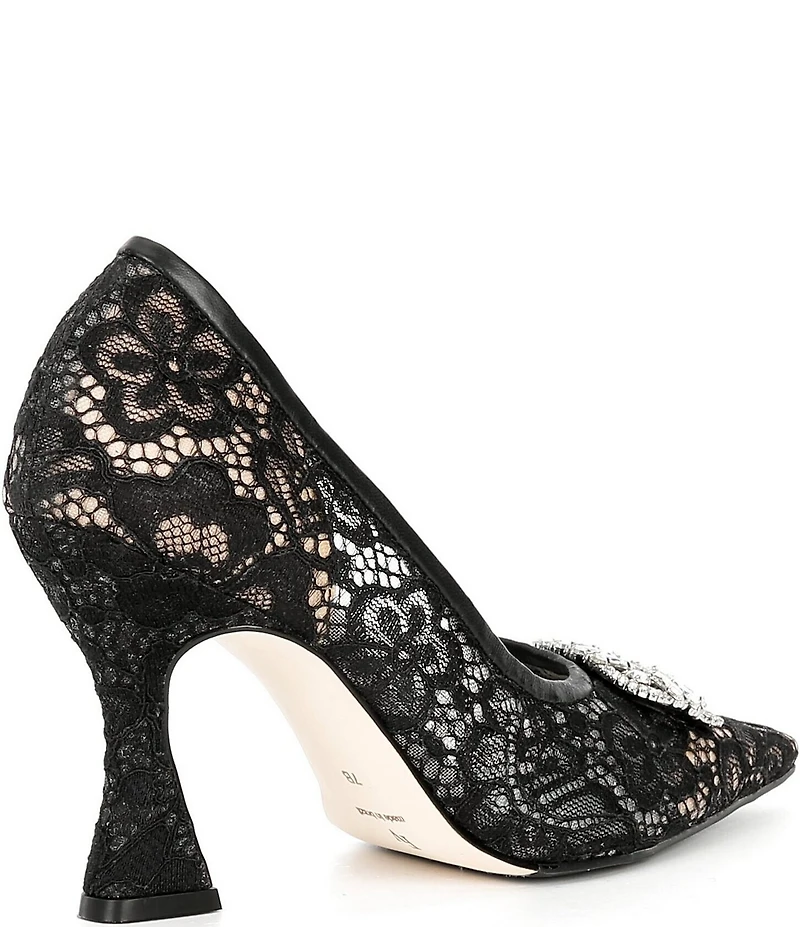 FRANCES VALENTINE Lydia Lace Jewel Ornamented Pumps