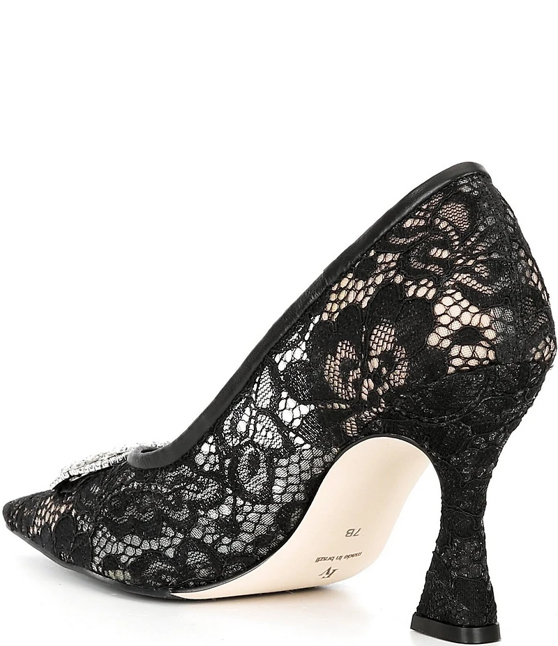 FRANCES VALENTINE Lydia Lace Jewel Ornamented Pumps