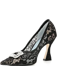 FRANCES VALENTINE Lydia Lace Jewel Ornamented Pumps