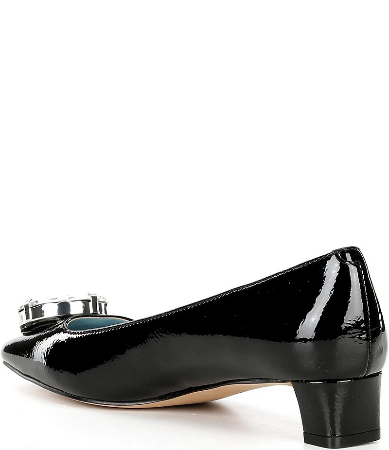 FRANCES VALENTINE Mary Mod Patent Leather Oversized Jewel Ornament Pumps