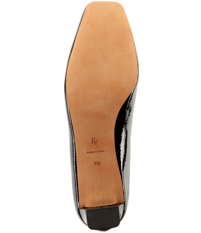 FRANCES VALENTINE Mary Mod Patent Leather Oversized Jewel Ornament Pumps