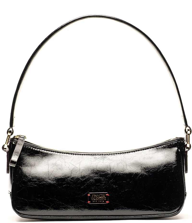 FRANCES VALENTINE Mia Crinkled Leather Shoulder Bag