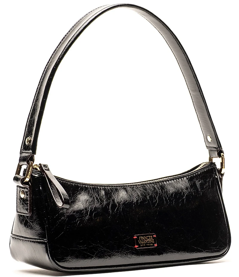 FRANCES VALENTINE Mia Crinkled Leather Shoulder Bag