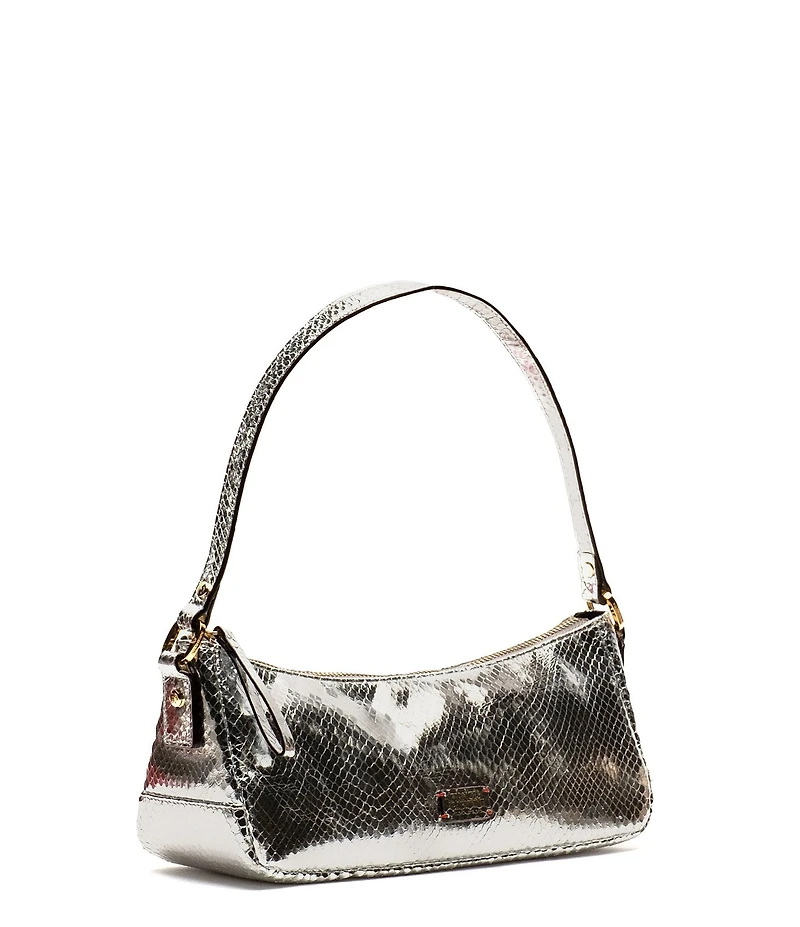 FRANCES VALENTINE Mia Metallic Snake Embossed Shoulder Bag