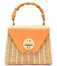 FRANCES VALENTINE Mini Midge Wicker Basket Satchel Bag