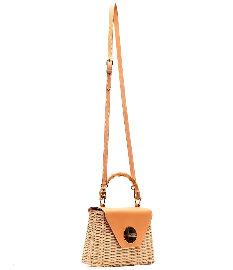 FRANCES VALENTINE Mini Midge Wicker Basket Satchel Bag
