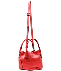 FRANCES VALENTINE Mini Sweet Pea Tumbled Leather Satchel Bag