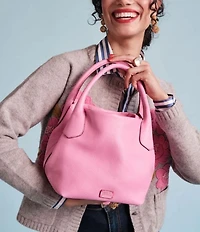 FRANCES VALENTINE Mini Sweet Pea Tumbled Leather Satchel Bag