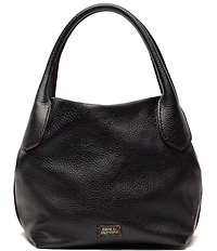 FRANCES VALENTINE Mini Sweet Pea Tumbled Leather Satchel Hobo Bag