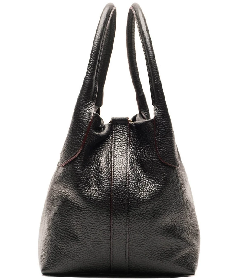 FRANCES VALENTINE Mini Sweet Pea Tumbled Leather Satchel Hobo Bag