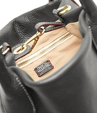 FRANCES VALENTINE Mini Sweet Pea Tumbled Leather Satchel Hobo Bag