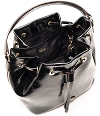 FRANCES VALENTINE Minnie Medium Crinkled Leather Bucket Bag