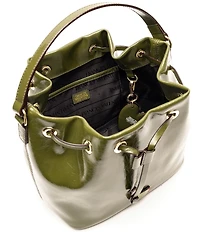 FRANCES VALENTINE Minnie Medium Crinkled Leather Bucket Bag