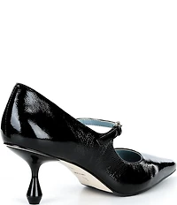 Frances Valentine Naomi Crinkle Patent Leather Mary Jane Pumps
